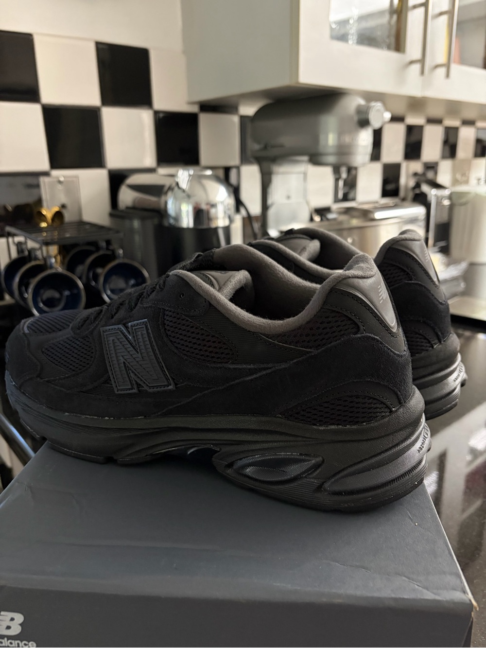 New Balance Men's Black All-Black Lace-Up Sneakers - Picture 6 of 7